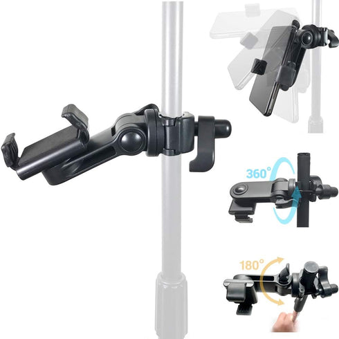 Accessory Basics AccessoryBasics Music Boom Mic Microphone Stand Smartphone Mount w/360 Swivel Adjust Holder