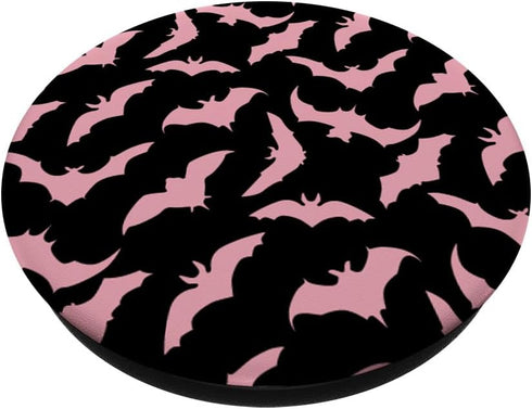 Retro Spooky Creepy Witch Bats Gothic Goth Black Pink PopSockets Standard PopGrip