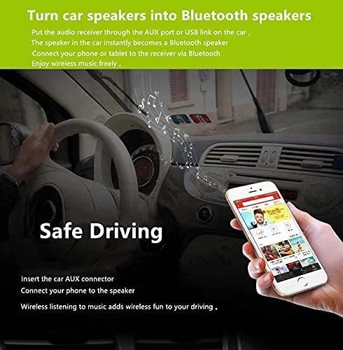 ECOMGEAR USB Bluetooth Audio Music Receiver Adapter for PC Speaker Phones with 3.5mm Stereo + ABEL Cable Tie