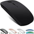 KLO Rechargeable Bluetooth Mouse for MacBook, Air, Pro, iPad, Wireless Mouse for Laptop, Notebook, PC (Black)