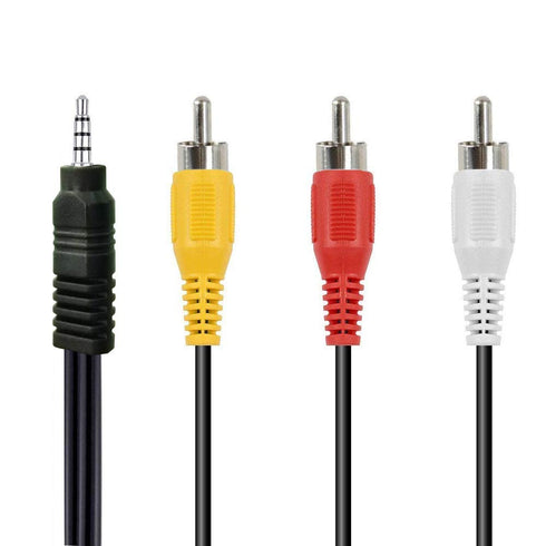 JDYYICZ 3.5mm to RCA Camcorder AV Audio Video Output Cable, 3 RCA to