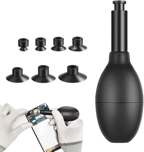 8-in-1 Lens Sucker Kit with 7 Interchangeable Strong Suction Cups, Manual Vacuum Suction Pen for Lens Puller Repair Tool
