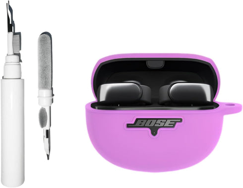 TSVSXS 3 in 1 Silicone Case Compatible with Bose Ultra Open Earbuds with Keychain, Soft Protective Cover with Cleaning