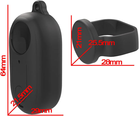 Thumb-shape Camera Silicone Protective Case + Lens Cap for Insta360 GO 3 Camera Accessories, All-inclusive Anti-Scratch