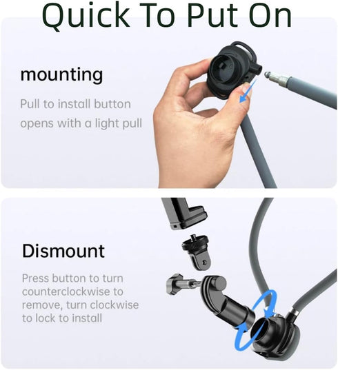 Chapter Seven Neck Hanging Phone Holder,Hands Free POV/Vlog Chest Camera Phone Holder for Video Recording,Compatible
