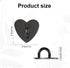 Gosknor 8pcs Heart Cell Phone Ring Holder, Metal Finger Ring Stand Heart-Shaped Sticky Phone Grip Loop Adhesive Phone