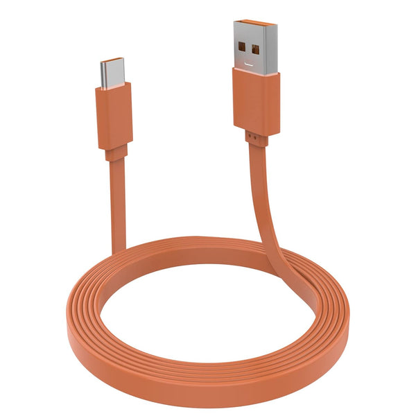 Charge 4 Type C Charger Cable for Flip 5, Charge 4, JRPOP Speaker, Endurance Peak, CHARGE4BLKAM (Orange)