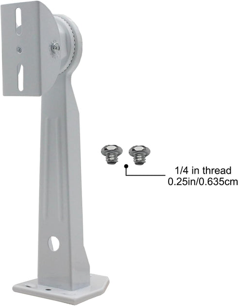Mini Projector Wall Mount Security Camera Bracket, 1/4 Screw Head Wall Mount for Projector and Webcam Housing (White)