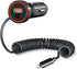 HUNDA iPhone Car Charger 48W - Super Fast USB Car Adapter with 5FT Coiled Lightning Cable