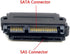 2Pcs Main Board Small Port SAS Hard Disk Adapter, SFF-8482 to SATA 22 Pin Adapter Card