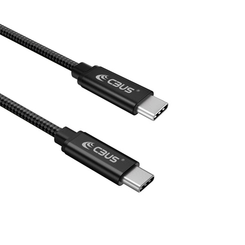 CBUS 10ft Heavy-Duty Braided USB-C to C Fast Charging Cable for Samsung, LG, Google Pixel, OnePlus & More - Black