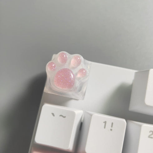 Cat Claw Keycap Backlight Keycap, Cute Resin ESC Keycap Replacement for Cherry MX Switch Mechanical Keyboard