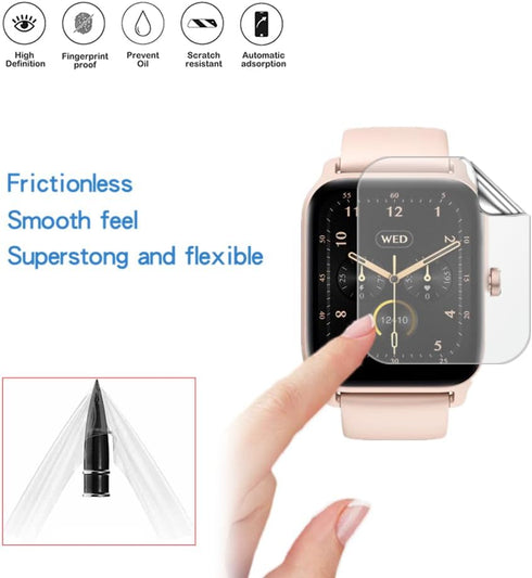 Compatible Screen Protector for Faweio 1.8'' Smart Watch, TPU HD Full Coverage Invisible Film (6PCS)