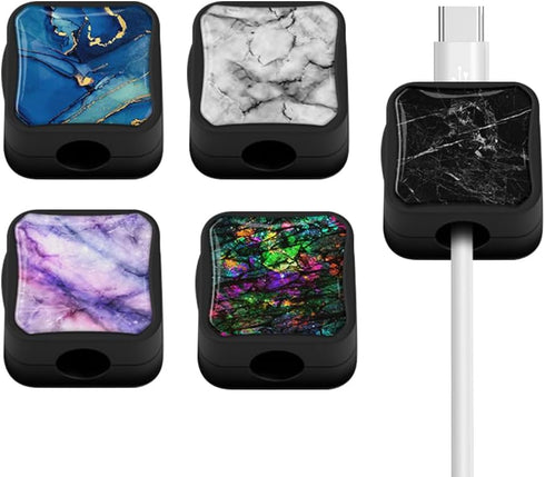 WIRESTER 5 Pack Magnetic Cable Clips, Under Desk Cable Management, Phone Cord Organizer