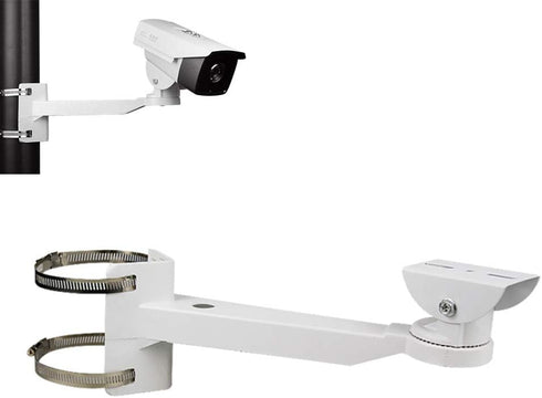 Universal Heavy-Duty Outdoor CCTV Security Camera Pole Mount Bracket (1 Pack) Adjustable for 30mm-200mm