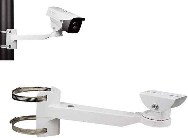 Universal Heavy-Duty Outdoor CCTV Security Camera Pole Mount Bracket (1 Pack) Adjustable for 30mm-200mm