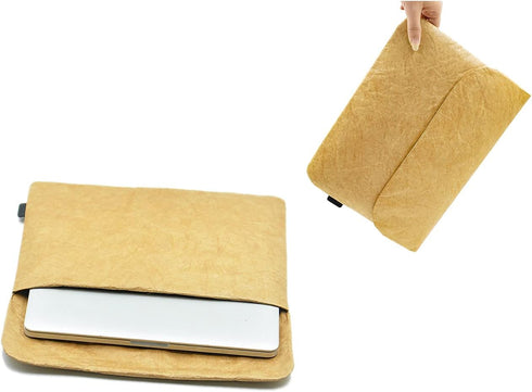 Vintage Tyvek Paper Tablet Sleeve Case, Water Repellent Bag for iPad, Surface, Galaxy Tab, 12inch Laptop Organizer