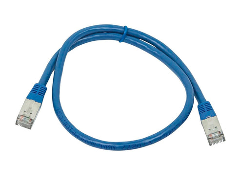 Monoprice Cat6A Ethernet Cable, 2ft, Blue, Double Shielded (S/FTP) 26AWG, 10G, Molded RJ45