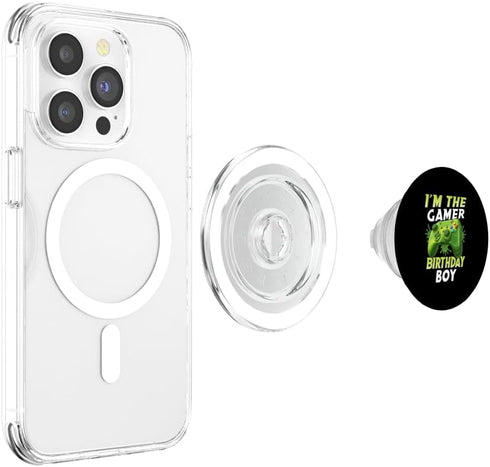 Gaming Birthday Boy Crew I'm The Gamer Birthday Boy Gaming Party PopSockets PopGrip for MagSafe