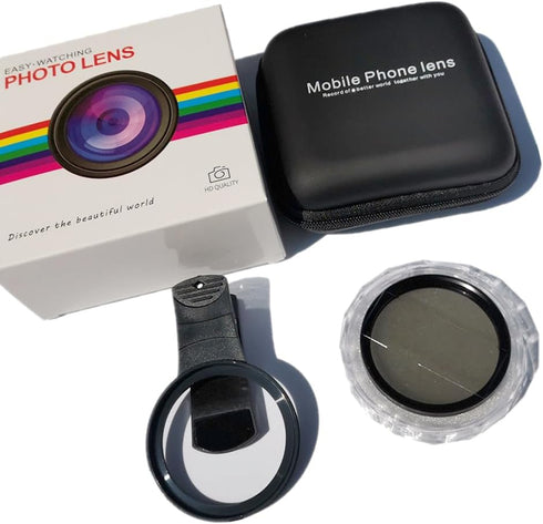 52mm Clip-on CPL Phone Camera Lens Filter, Phone Lens Filter Kit, Universal CPL Filter Compatible with iPhoneSamsung/Android Smartphones(Size:52mm)