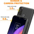 TCL 30 XL T701DL Phone Case with Tempered Glass Screen Protector, Card Holder with Ring Stand, Black