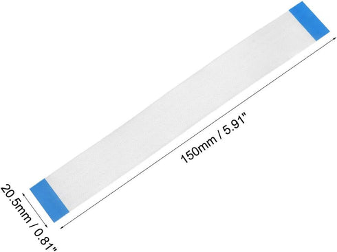 uxcell 40 Pins Flexible Flat Cable, 0.5mm Pitch 150mm FPC FFC Ribbon Cable, 20Pcs (A Type) for LCD TV, DVD Player,