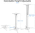 suptek White Projector Ceiling Mount Bracket, Adjustable for Flat or Sloped Ceilings, Fits LCD/DLP Projectors