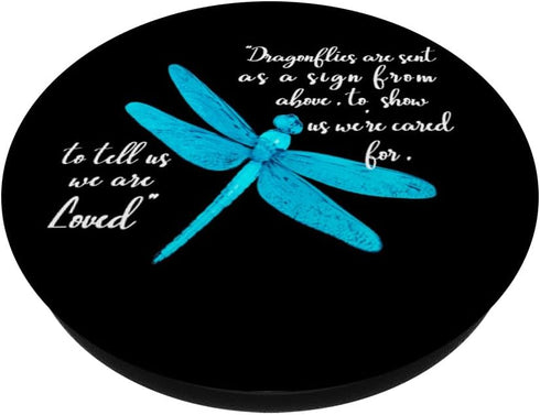 Faith Dragonfly PopSockets PopGrip - Swappable Grip for Phones & Tablets, Adhesive PopGrip for Dragonfly Lovers