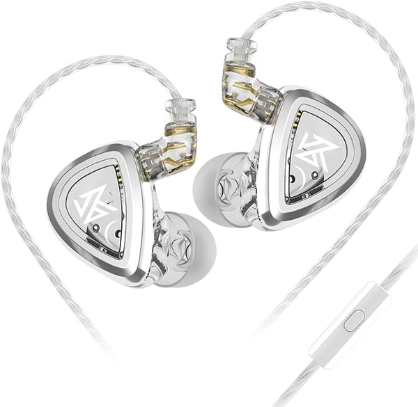 KZ EDA Dynamic Driver Earbuds, Wired Phone Earphones, HiFi Music IEM Headsets with Removable Cord and Microphone