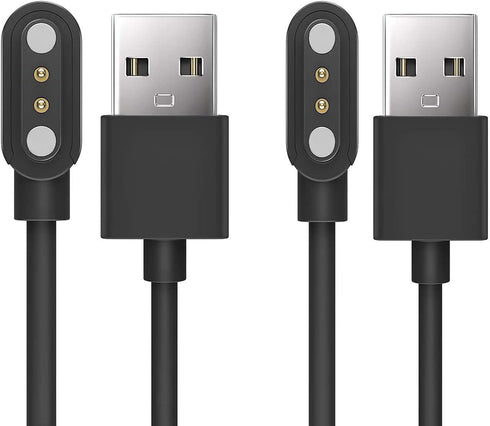 E ECSEM Charging Cable for Hwagol G20 & G28 Smart Watch Charger, Magnetic USB Charging Cord Replacement 3.3Ft, Black