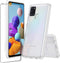 Samsung Galaxy A21s Case Crystal Clear Slim Hard Case Hybrid Shockproof Bumper with Tempered Glass Screen Protector