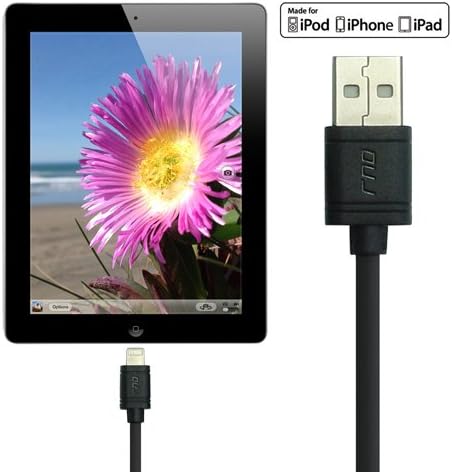 RNDs 10ft Lightning to USB Cable for Apple iPhone & iPad (Pro, Air, Mini) - MFi Certified, Black (3M)