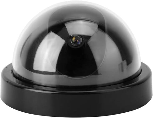 Dummy Fake Security Camera, CCTV Dome Camera with Flashing Led Light (4pcs) (Black)