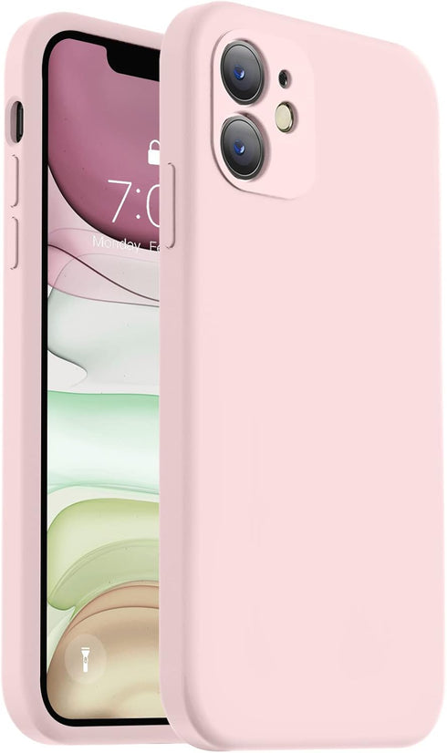Vooii iPhone 11 Case - Chalk Pink, Upgraded Liquid Silicone, Square Edges, Camera Protection, Soft Microfiber Lining.