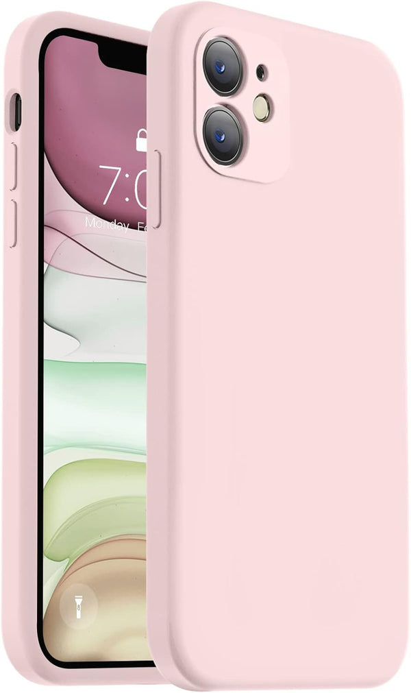 Vooii iPhone 11 Case - Chalk Pink, Upgraded Liquid Silicone, Square Edges, Camera Protection, Soft Microfiber Lining.