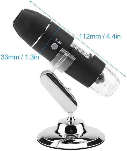 USB Digital Microscope Handheld Electronic Microscope 2.0 Camera, HD 1600X Magnification Endoscope