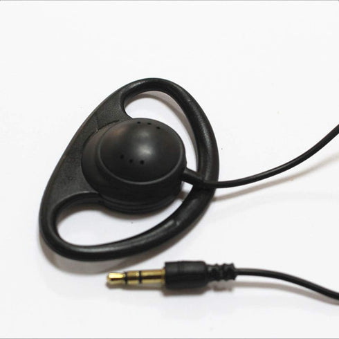 D Shape Earpiece Headset 3.5mm Single Side Earphone Hook Earbud for Tour Guide System Receiver Tablet Laptop PC Skype YouTube MP3/4 DVD