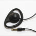 D Shape Earpiece Headset 3.5mm Single Side Earphone Hook Earbud for Tour Guide System Receiver Tablet Laptop PC Skype YouTube MP3/4 DVD