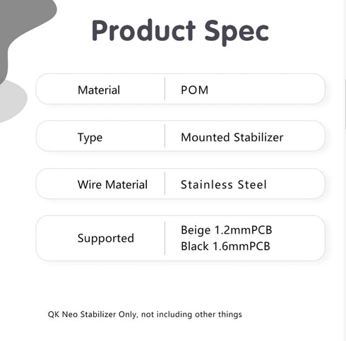 KPREPUBLIC Neo & QK PCB Stabilizer for Gaming Mechanical Keyboard gh60 for 1.2mm PCB 1.6mm PCB CSTC40 CSTC75 60 68 75 84 96 87 104 96 98 (QKS Beige Only for 1.2mm PCB x1)