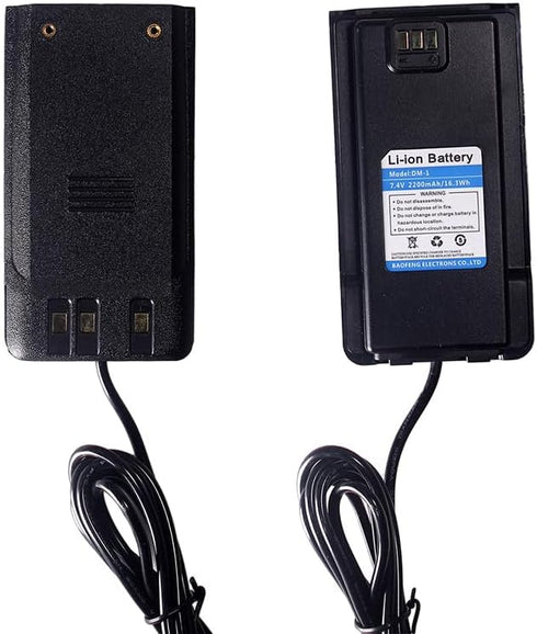 DM-1 DM-1701 Battery Eliminator Car Charger, 7.4V 2200mAh for DMR Walkie Talkie, Compatible with Digital Two Way Radio
