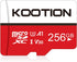KOOTION 256GB Micro SD Card UHS-I U3 V30 4K for Camera, Action Camera, Drone, Smartphone with Adapter