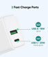 USB C Wall Charger PD 20W, Dual Port Power Delivery Fast Charge Block Plug Adapter Compatible with iPhone 15/14/13/12/11/Pro Max, XS/XR/X, AirPods, Samsung Galaxy and More