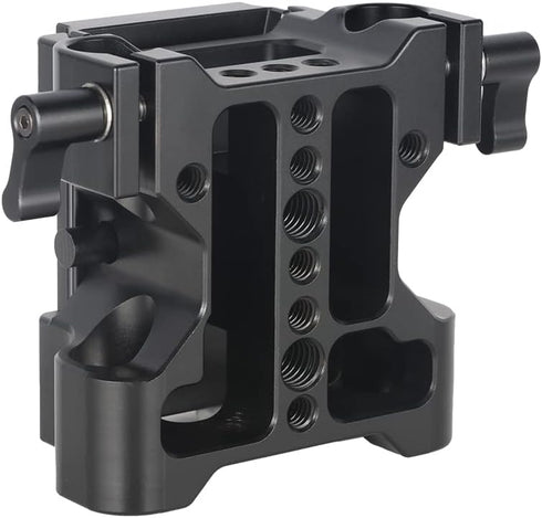 NICEYRIG Quick Release 15mm Rod Base Plate for Manfrotto 500/501/577/701, 2-in-1 Tripod Baseplate