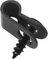 Cable Clamp R-Type Wire Clamp, 3/16" Nylon Screw Mounting Fastener Clips with Screws for Wire Management - Black - 50