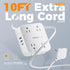 TESSAN 10 FT Extension Cord with Multiple Outlets, 8 AC Outlets, 900J Surge Protector Power Strip