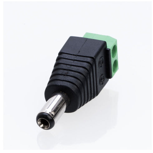 Male Power Adapter Connector 5.5mm x 2.1mm for CCTV Security Camera, LED Light Strip, 12V DC (100 PCS)