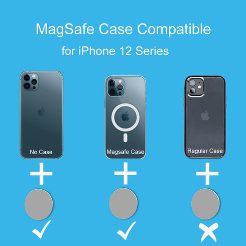 Sticky Magnetic Wall Holder for iPhone Magsafe, Wall Mount Cradle for iPhone 15/14/13/12, Pack of 2