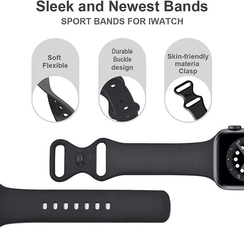 TOOBUR Smart Watch Band, Lamshaw Soft Silicone Sport Replacement Straps for IDW13 1.8" Smart Watch Models