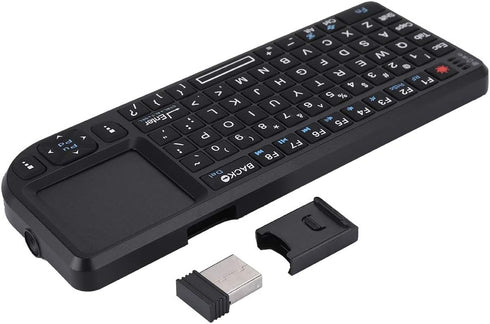 2.4GHz Wireless Touchpad Keyboard - Ultra Mini Thin USB Backlit - Lightweight Rechargeable - Plug and Play for HTPC,