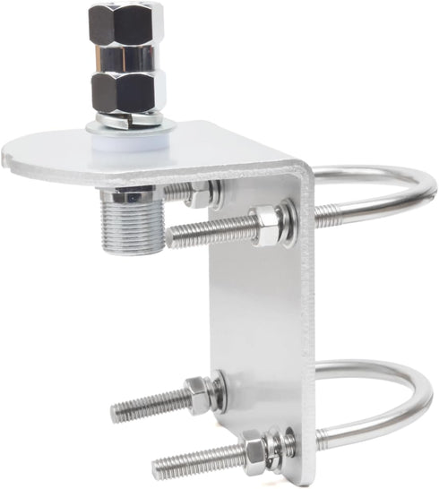 HYSHIKRA Universal Aluminum Heavy Duty Antenna Mount, Outdoor Antenna Pole Mast Mount Bracket